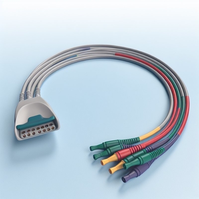 کابل ECG فیلیپس 5 لید 12 پین M1975A برای بزرگسالان و کودکان