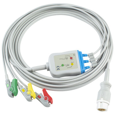 کابل ECG ۵ لید ۱۲ پین M1975A برای بزرگسالان و اطفال