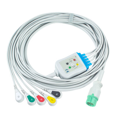 یونکر IE12 E12 E12S کابل ECG چند پارامتر 9 پین کابل ECG 6 پین کابل های ECG و سیم های سرب