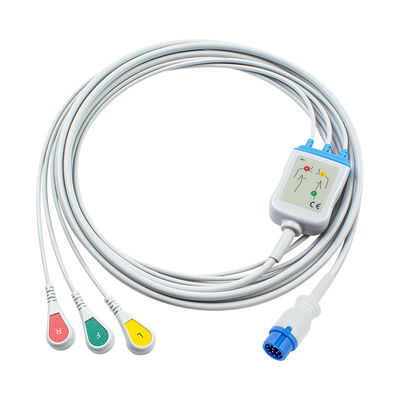 دفیبریلاتور Innomed Cardio-Aid CA360-B 12Pin ECG EKG کابل و سرب 3Lead