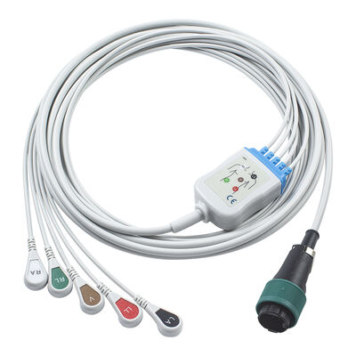 کابل ECG یک تکه 8 پین سعادت و سیم های سرب