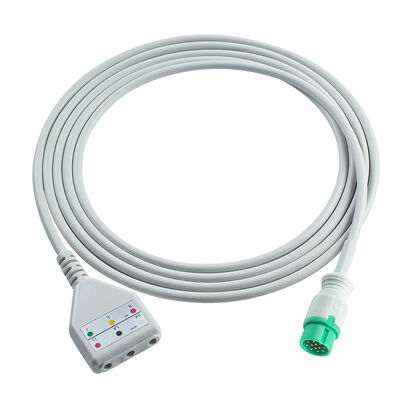 Biolight 12Pin 3 5Lead ECG Trunk Adapter Cable O-ximax Tech AnyView A2 A6 A4 A8 Q7 Q5 ECG Extension Cable Din Style