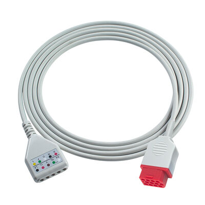 بایو لایت 12Pin 3 5Lead ECG Trunk Adapter Cable O-ximax Tech AnyView A2 A6 A4 A8 Q7 Q5 کابل تمدید ECG سبک دین
