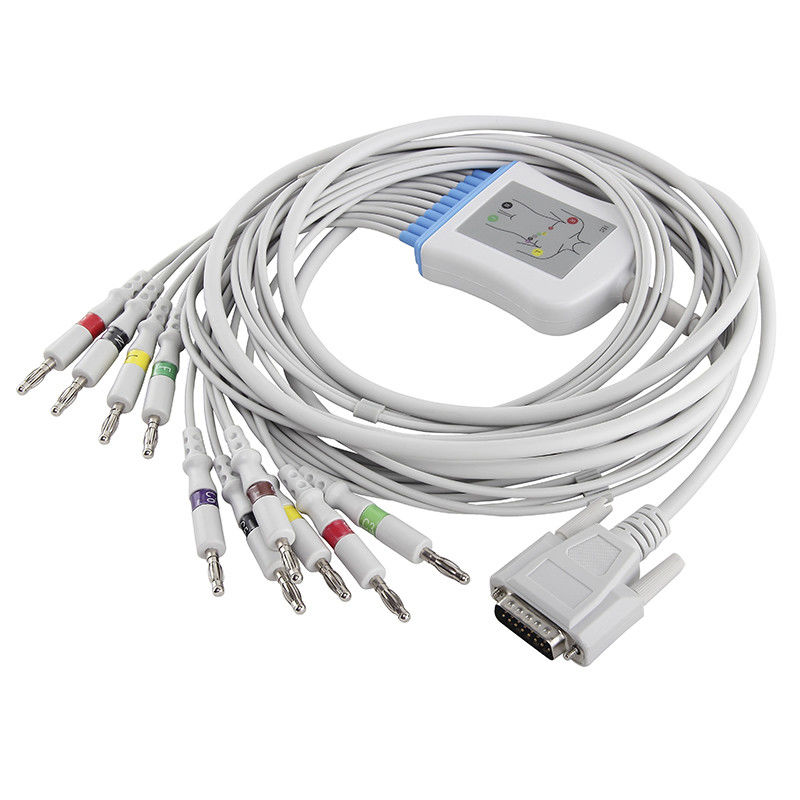Edan EKG SE-3, SE-12 01.57.107048 Cable and Leadwires IEC 4.0Banana Connector