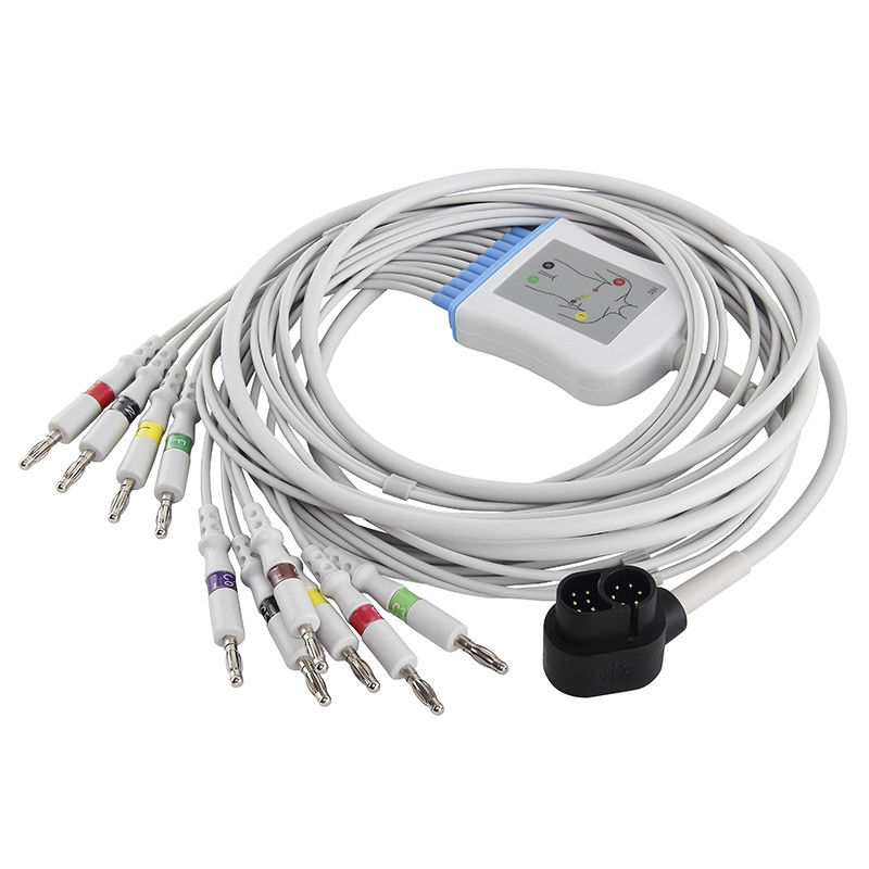 کابل الکترومغناطیسی Welch Allyn مدل:1500 RE-PC-AHA-BAN ECG Cable And Leadwires IEC 4.0Banana
