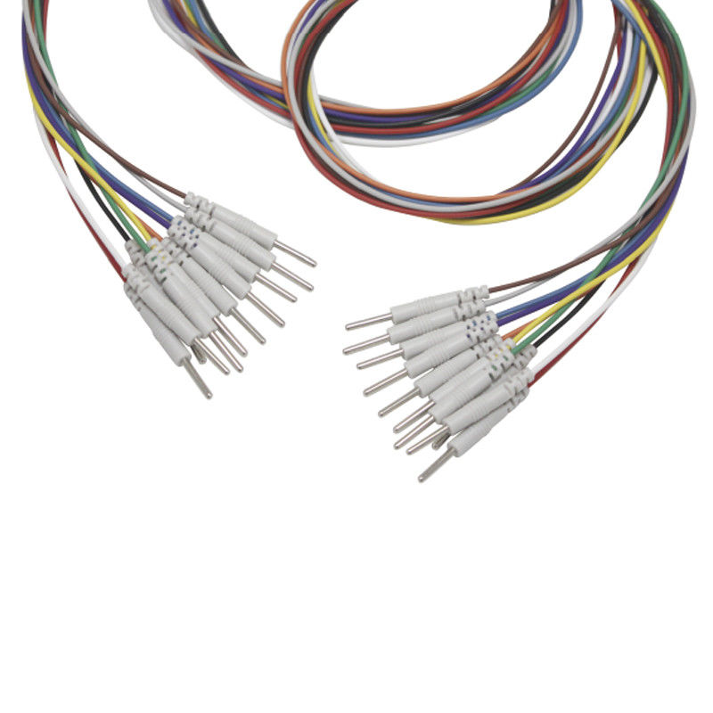 3.5 مونو پلاگ گربر به پین ​​2.0 میلی متری EEG درپوش الکترودهای نیکل آبکاری شده EEG EMS EMS Leadwires Electrode