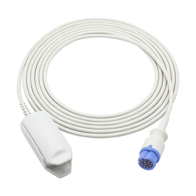 سنسور SpO2 قابل استفاده مجدد Anke ASC-553 پروب SpO2 گیره انگشت بزرگسالان 12 پین Oxi-max Tech
