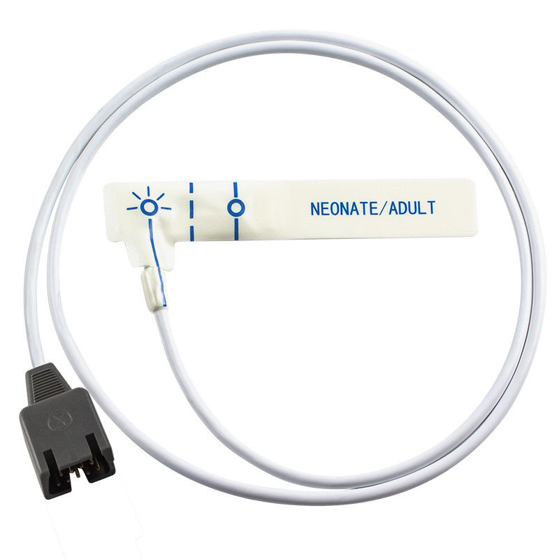 حسگر SpO2 یکبار مصرفی کودکان سفید فوم DB9 9Pin برای Rad-7 Rad-8 85CM