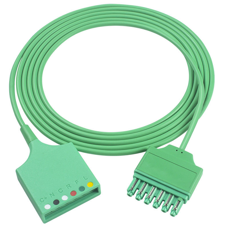 كابل محول ECG من Sie-me-ns Draeger MS16256 ذو 6 أسلاك، كابل تمديد ECG من Drager، موصل دبوس مفرد