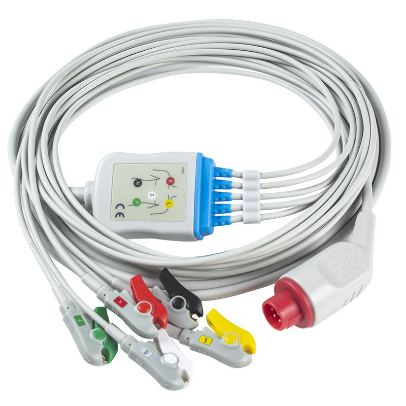 کابل ECG و سرب 5 سرب 8 پین IEC Clip کابل ECG بایونت BM3/5