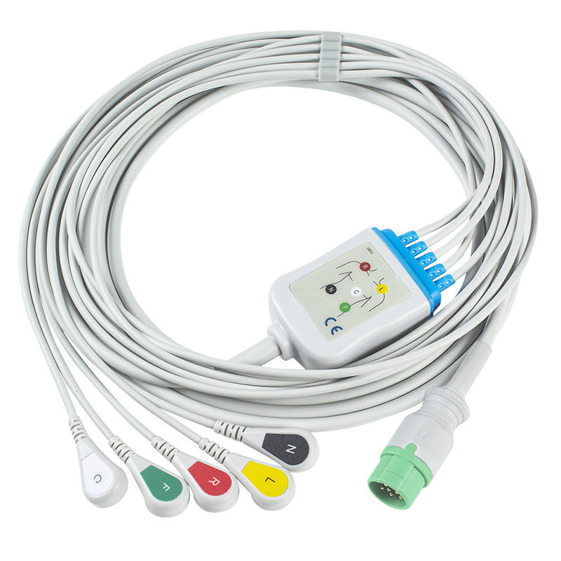 Biolight BLT ECG Cable And Leadwires 5 Lead IEC Clip 12Pin C2557P0 ECG Cable ECG