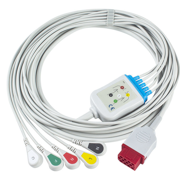 بایونت جدید BM3 BM5 BM7 5 کابل ECG سرب و سیم های سرب کابل ECG 12 پین IEC