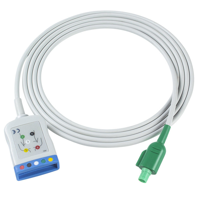 داتاسکوپ/ماکت/گیتینگی کابل 12 پین ECG به ECG 5 کابل سرب IEC AHA سیم های سرب تک پین ECG