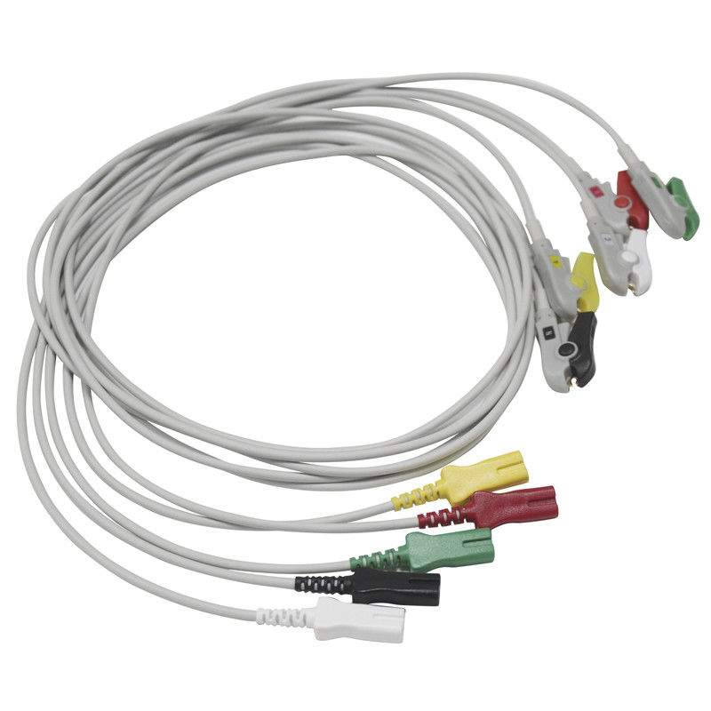 LL ECG Leadwires 5 Lead Snap Grabber نوع دو پین AAMI 6PIN بیونت Datex S-iemens GE-Hellige Kontron