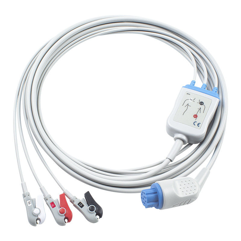 برای آرتیما S&W کابل ECG و سیم های سرب 3Lead AHA Grabber