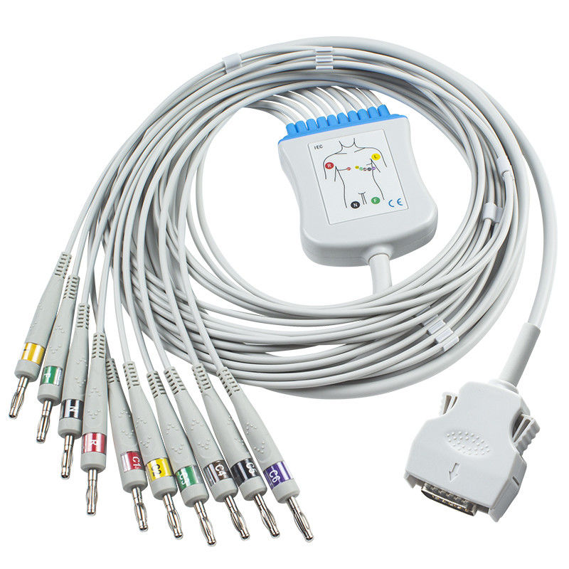 Mortara Direct Connect Cable EKG 9293-021-50 Cable ECG For ELI 100, ELI 200, ELI 50 Banana 4.0