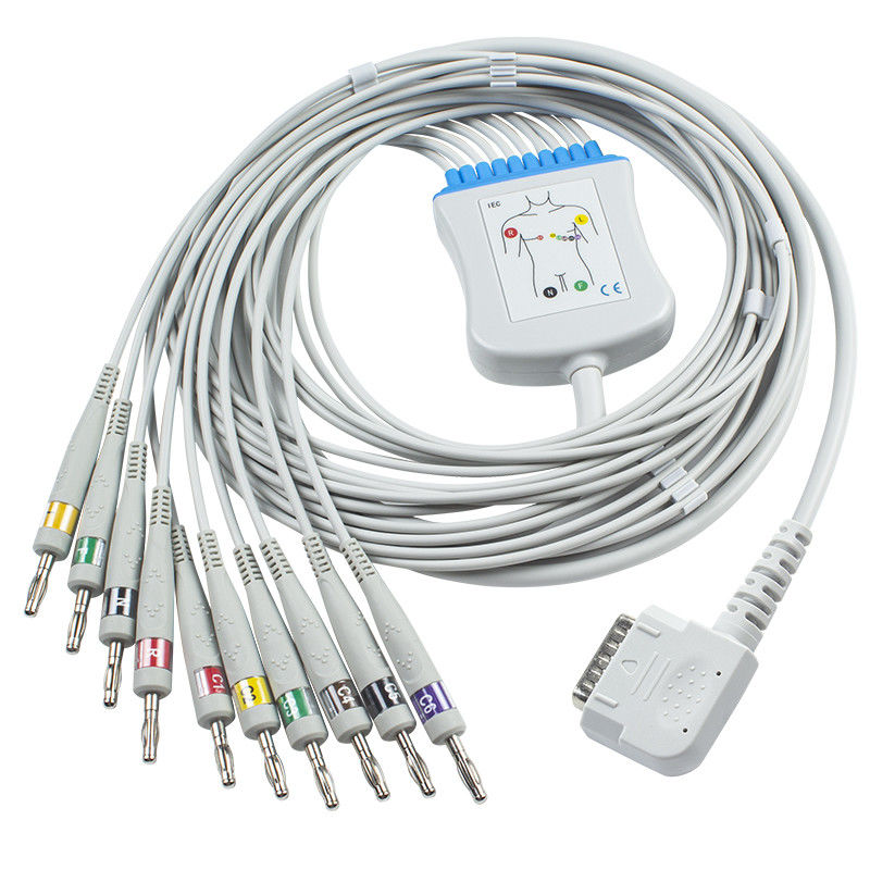 کابل Kenz EKG K131 Banana 4.0 Cable For 108 109 110 1210 1211 601 Cardico 302 IEC Direct-Connect ECG Cable