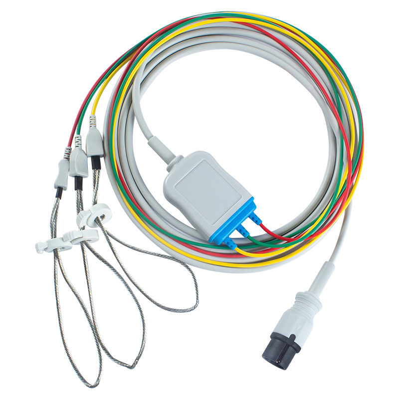 AAMI کابلهای ECG دامپزشکی و سیم های سرب 6pin Connector ECG Cable 3 Lead leggings