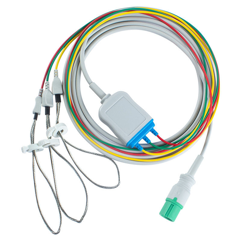 کابل های ECG دامپزشکی Contec و سیم های سرب 7pin Connector CMS 7000 8000 مدل جدید کابل ECG 3 Lead leggings