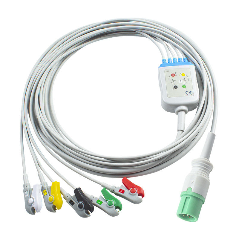کابل های ECG Contec و سیم های سرب 7pin Connector CMS 7000 8000 5000 مدل جدید کابل ECG 5Lead Grabber