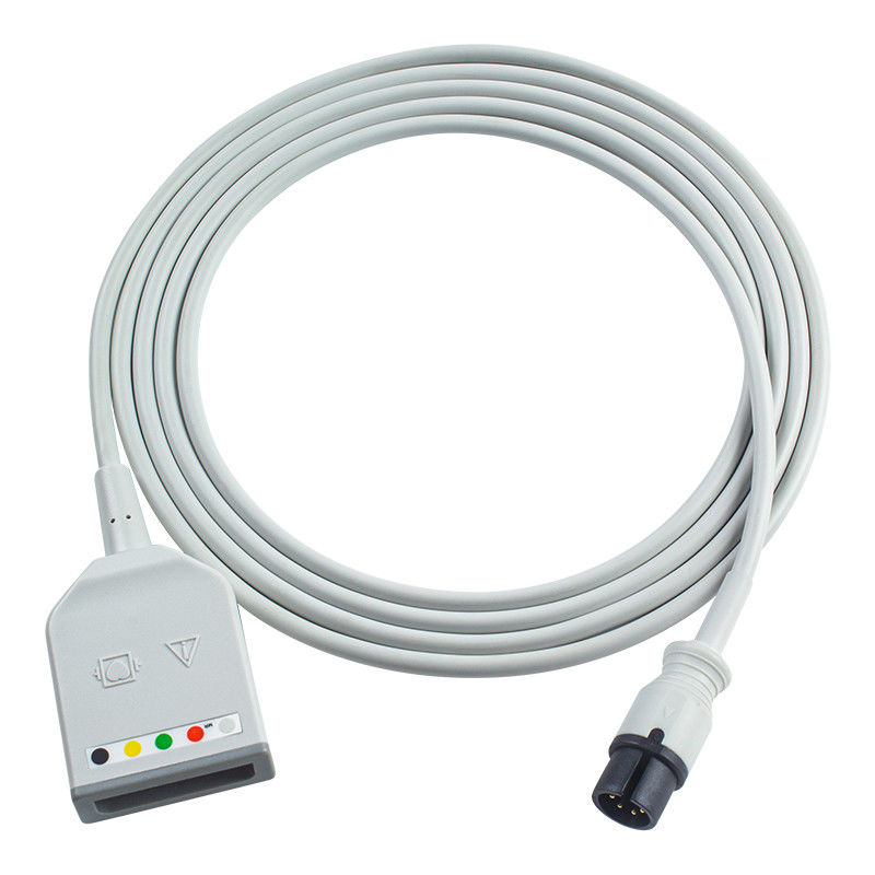 AAMI 6Pin Connector 5Lead ECG Trunk Adapter Cable 0010-30-12377 EV 6102 کابل تمدید ECG سبک یورو