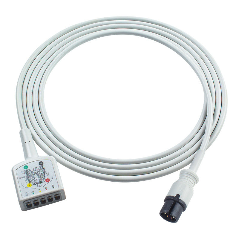 P-Philips PH AAMI 6Pin Connector 5Lead ECG Trunk Adapter Cable 453561432691 453561227251 کابل تمدید ECG مدل VS