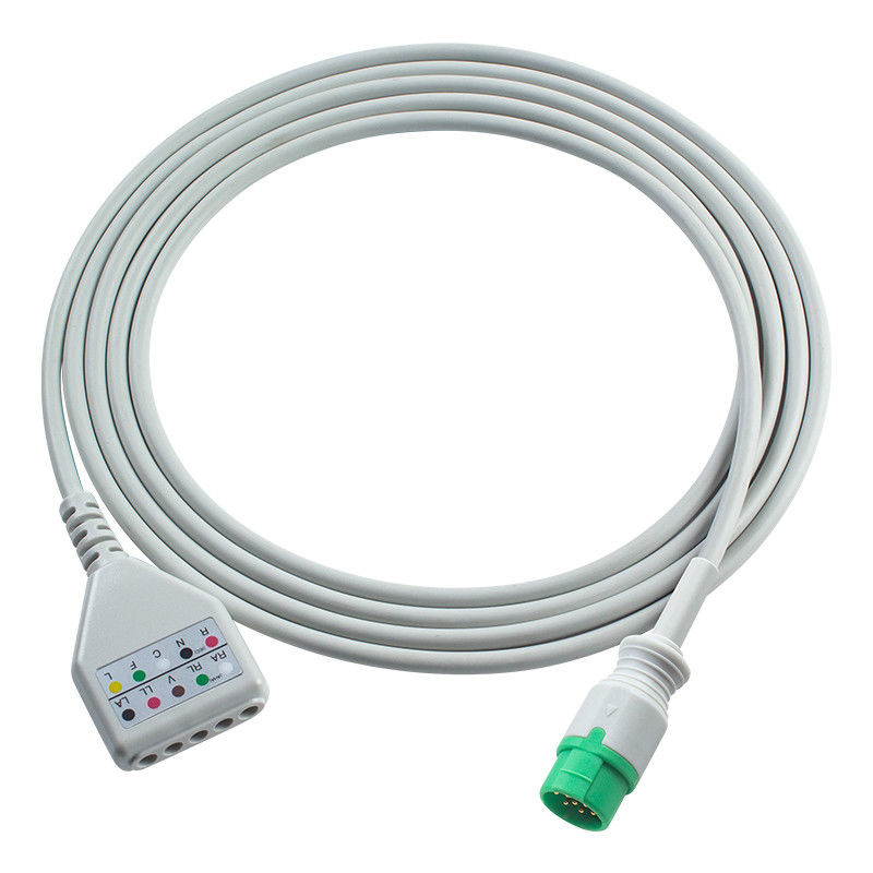 Biolight 12pin ECG Trunk Adapter Cable ECG Cable Din Style M7000 M8000A M8500 M9500 کابل های تمدید ECG