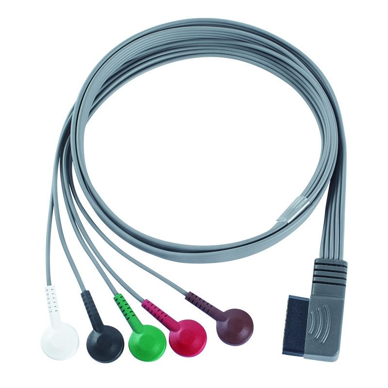 سازگار با PH ECG Telemetry Leadwire - M4725A کابل هولتر ECG 350-0173-03 برای Zymed DigiTrak-Plus
