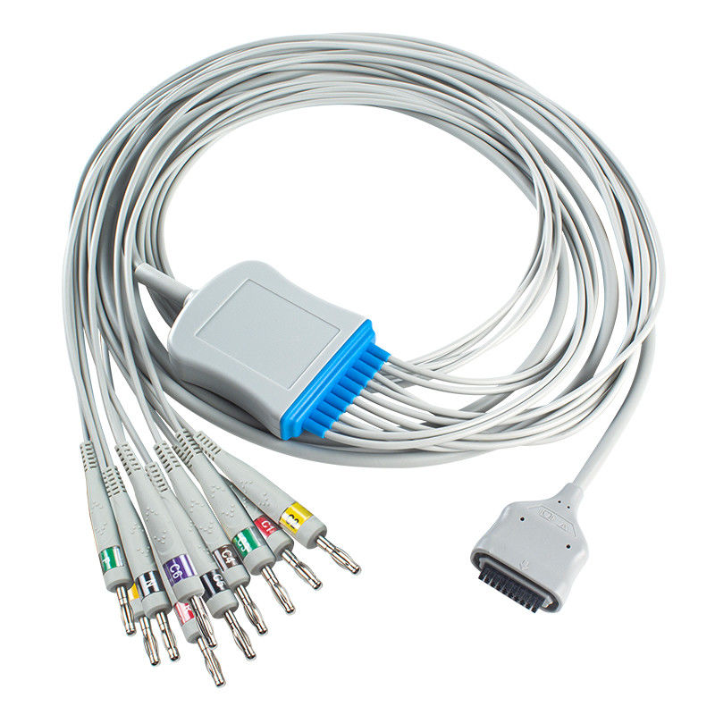 EDAN Dx12 10Lead ECG هولتر کابل موز برای طول کابل تنه 2.2M سازگاری