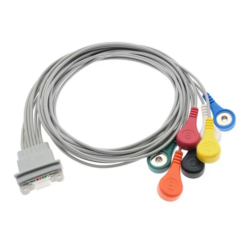 سازگاری با شیلر Medilog AR12 Plus ECG هولتر کابل 7Lead IEC Snap AR4 Plus FD5