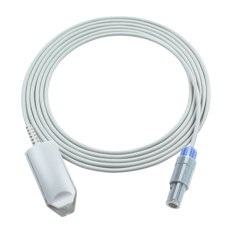 6Pin 40Degree Adult Finger Clip SpO2 Sensor 3.0M سازگار با Drager Vist 120 Vist 120s