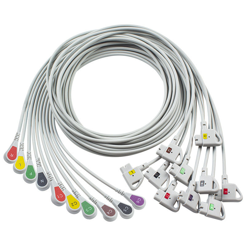 مطابقت P-Hilips Trim 10Lead کابل ECG IEC Snap برای صفحه نویس Trim I، صفحه نویس Trim II