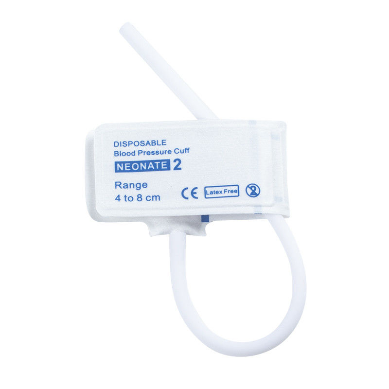 بدون لاتکس یکبار مصرف نوزاد NIBP Manchuf Single Tube اندازه 2 4-8cm