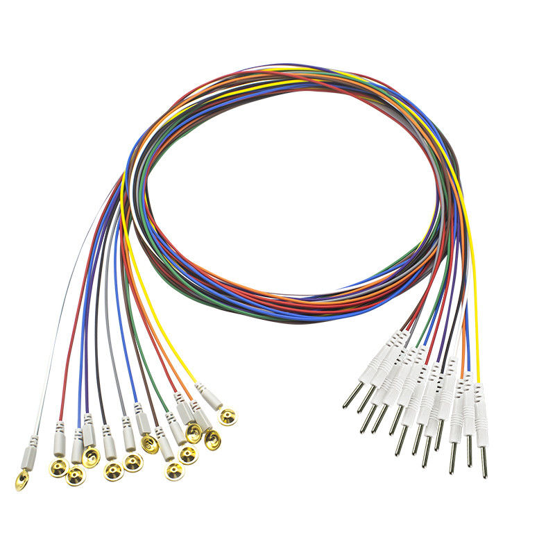 3.5 تک پلاگ EEG نوع فنجان طلایی الکترودهای EEG EMG Leadwires Electrode