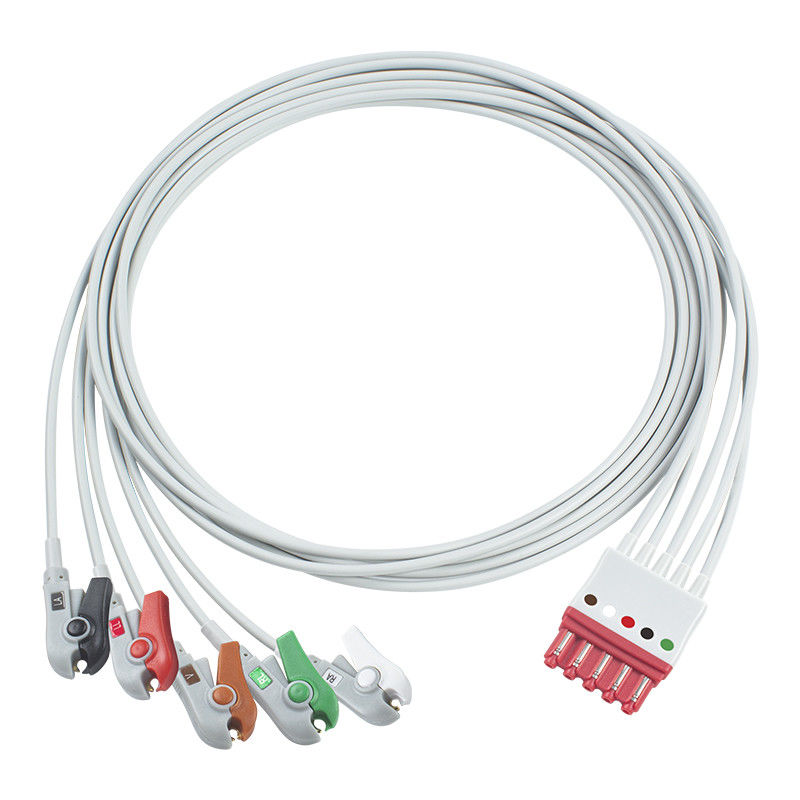 P-Fhilips M1978A M1976A 989803125881 ECG سیم های سرب 5 سیم های سرب کابل سیم های سرب IEC کلیپ MP 40 IntelliVue M1167A HeartStart MRx