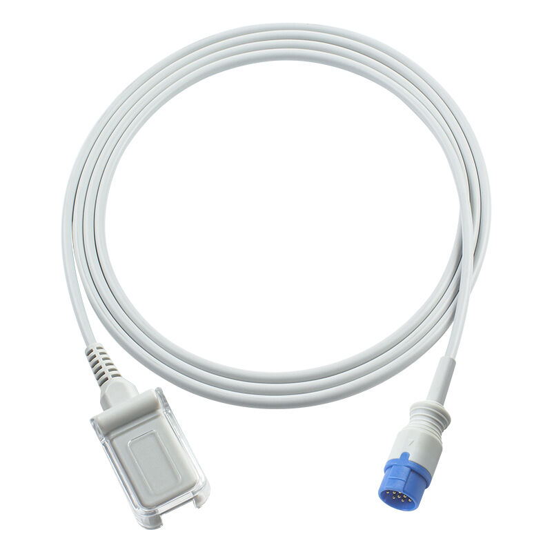 Emtel SpO2 Sensor Cable SpO2 Adapter Cable Nelcor Non O-ximax Tech 10Pin به کانکتور DB9