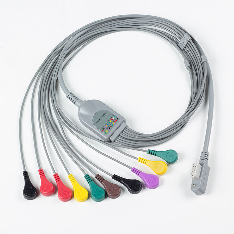 کابل و سیم‌های لید ECG EKG هولتر JincoMed 10 لید MIC-12H-3 MIC-12H-3S MIC-12H-3L MIC-12H-3G هولتر 11 پین ECG EKG