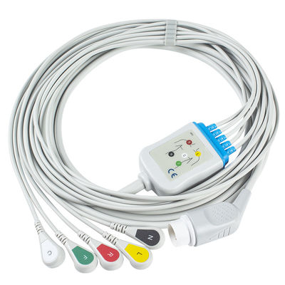 کابل ECG بزرگسالان P-Hilips و کابل 8 پین 3 لید ECG Snap