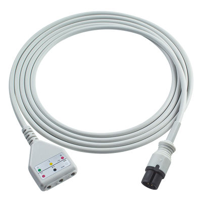 AAMI 6Pin ECG کابل اصلی سبک Edan Din 3lead کابل 1.30M