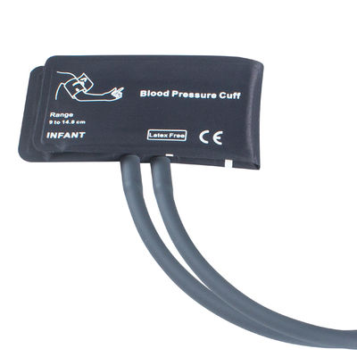 دستبند نوزاد NIBP بدون مثانه دو لوله 9- 14.8 سانتی متر دستبند نیلونی