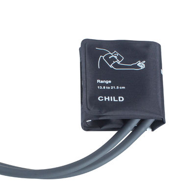 بسته بندی کیسه ی کودکانه NIBP مانچه ساخته شده از مواد نیلونی با لوله دوگانه 13.8-21.5 سانتی متر