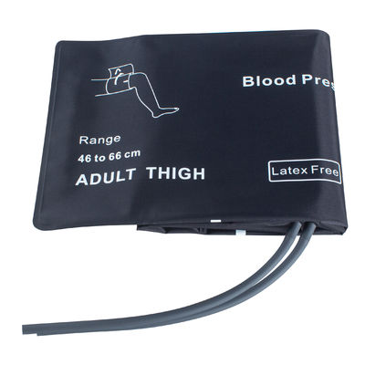 ساق پا بزرگ NIBP دستبند بزرگسالان بدون مثانه دو لوله 46-66 سانتی متر دستبند نایلون