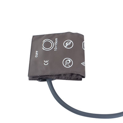 دستبند NIBP نوزاد قابل استفاده مجدد لوله تک 10-15cm دستبند TPU قهوه ای M1571A 989803104141