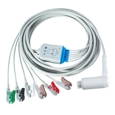 3 6Lead IEC Grabber کابل بیمار با کد رنگ AHA / IEC سرب