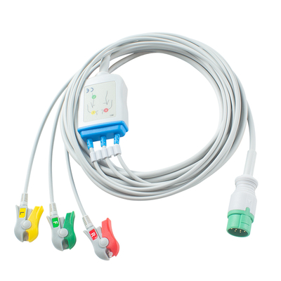 کابل ECG فیلیپس 5 لید 12 پین M1975A برای بزرگسالان و کودکان