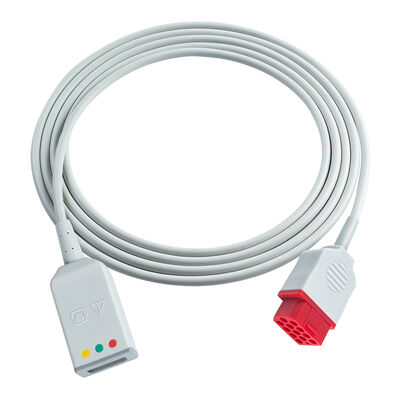 Bionet 12Pin BM3 BM5 3 5Lead ECG Trunk Adapter Cable Euro Style با کابل های تمدید EKG درایجر